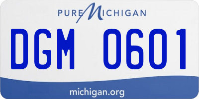 MI license plate DGM0601