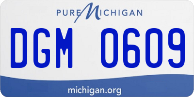 MI license plate DGM0609