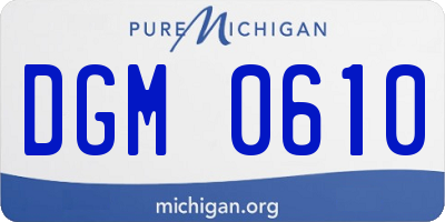 MI license plate DGM0610