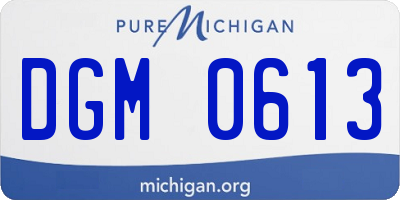 MI license plate DGM0613