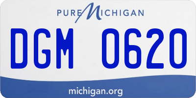 MI license plate DGM0620