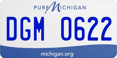MI license plate DGM0622