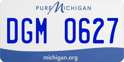 MI license plate DGM0627