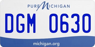MI license plate DGM0630