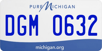 MI license plate DGM0632