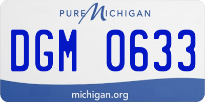 MI license plate DGM0633
