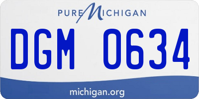 MI license plate DGM0634