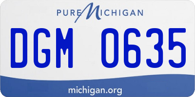 MI license plate DGM0635