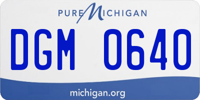 MI license plate DGM0640