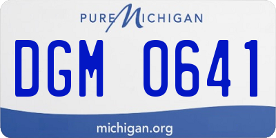 MI license plate DGM0641