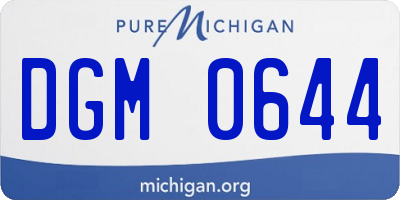MI license plate DGM0644