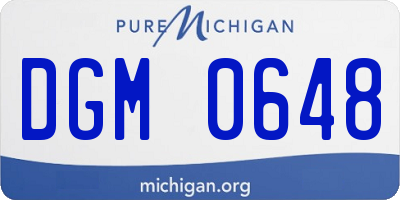 MI license plate DGM0648