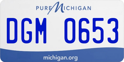 MI license plate DGM0653