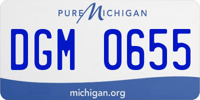 MI license plate DGM0655