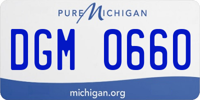 MI license plate DGM0660