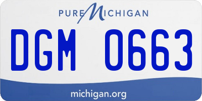 MI license plate DGM0663