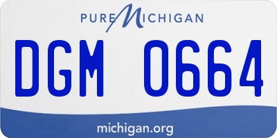 MI license plate DGM0664