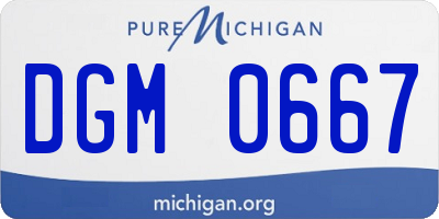 MI license plate DGM0667