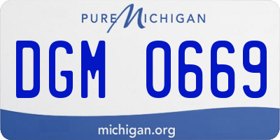 MI license plate DGM0669