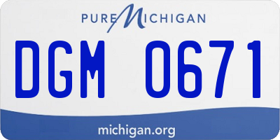 MI license plate DGM0671