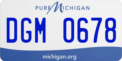 MI license plate DGM0678