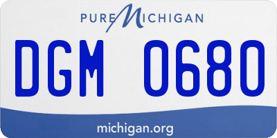 MI license plate DGM0680