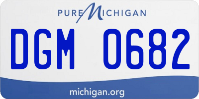 MI license plate DGM0682