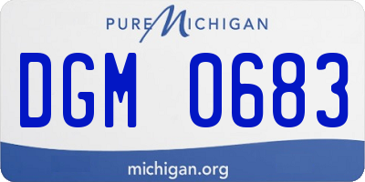 MI license plate DGM0683