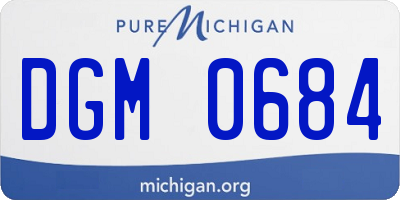 MI license plate DGM0684