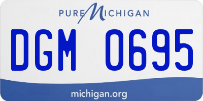 MI license plate DGM0695