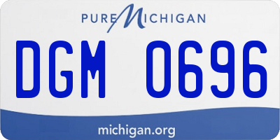 MI license plate DGM0696