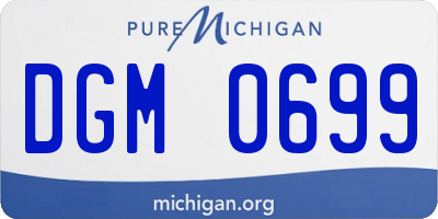 MI license plate DGM0699