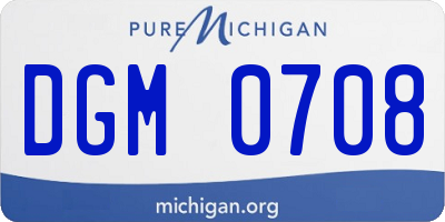 MI license plate DGM0708