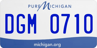 MI license plate DGM0710