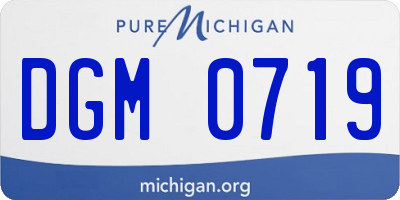 MI license plate DGM0719