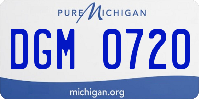 MI license plate DGM0720