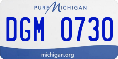 MI license plate DGM0730