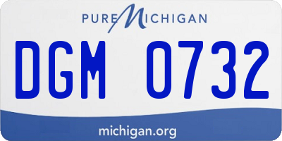 MI license plate DGM0732