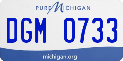 MI license plate DGM0733