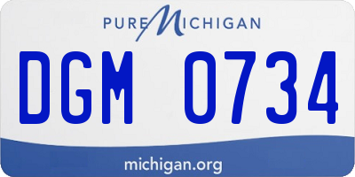 MI license plate DGM0734
