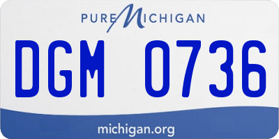 MI license plate DGM0736