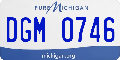MI license plate DGM0746