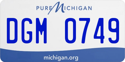 MI license plate DGM0749