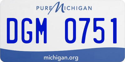MI license plate DGM0751