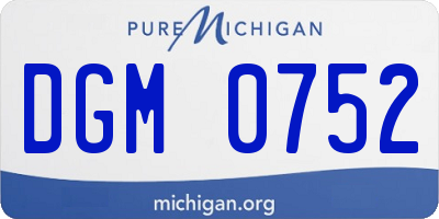 MI license plate DGM0752
