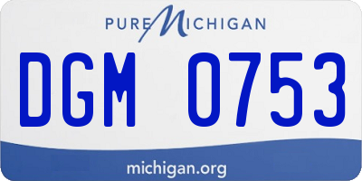 MI license plate DGM0753