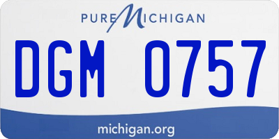 MI license plate DGM0757