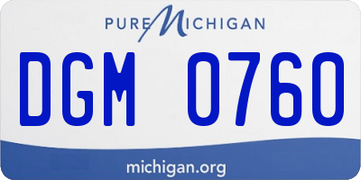 MI license plate DGM0760