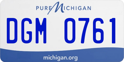 MI license plate DGM0761