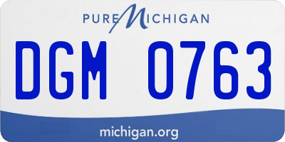 MI license plate DGM0763